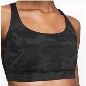Lululemon Energy Bra Luxtreme Incognito Camo Multi Grey Sz 8